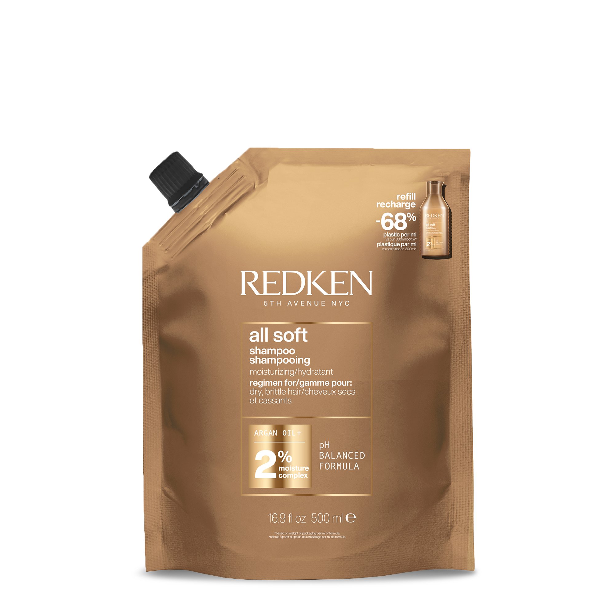 Redken All Soft Argan Oil Shampoo For Dry Damaged Hair